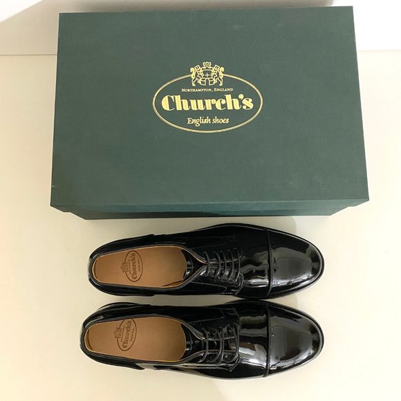 Church's Shoes - CHURCH'S Black Patent Oxford/Brogues/Derby Shoes